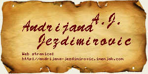 Andrijana Jezdimirović vizit kartica